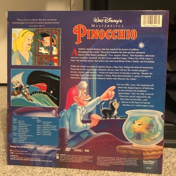 Pinocchio Disney Laserdisc​ - Picture 2 of 2